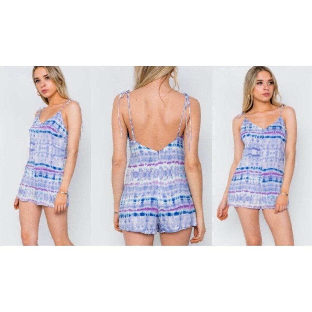 Wild Honey Purple Tie Dye Romper